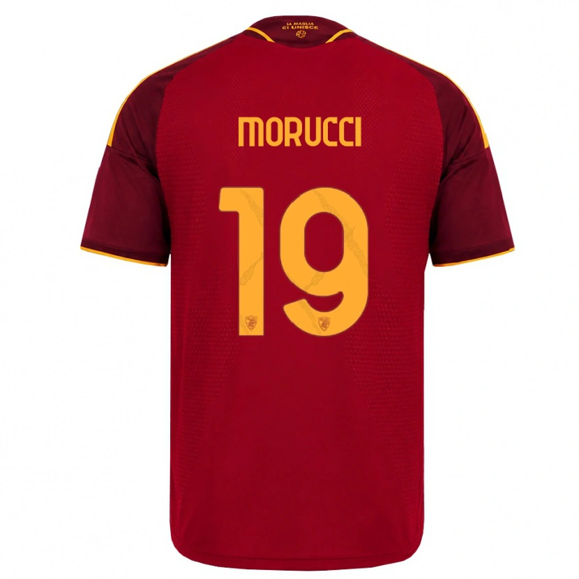 Danxen Barn Edoardo Morucci #19 Röd Gyllene Gul Hemmatröja Matchtröjor 2026/27 Tröjor T-Tröja