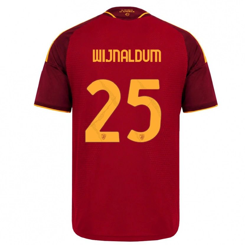 Danxen Barn Georginio Wijnaldum #25 Röd Gyllene Gul Hemmatröja Matchtröjor 2026/27 Tröjor T-Tröja