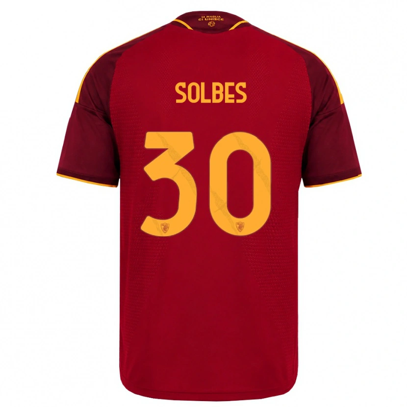 Danxen Barn Ricardo Solbes #30 Röd Gyllene Gul Hemmatröja Matchtröjor 2026/27 Tröjor T-Tröja