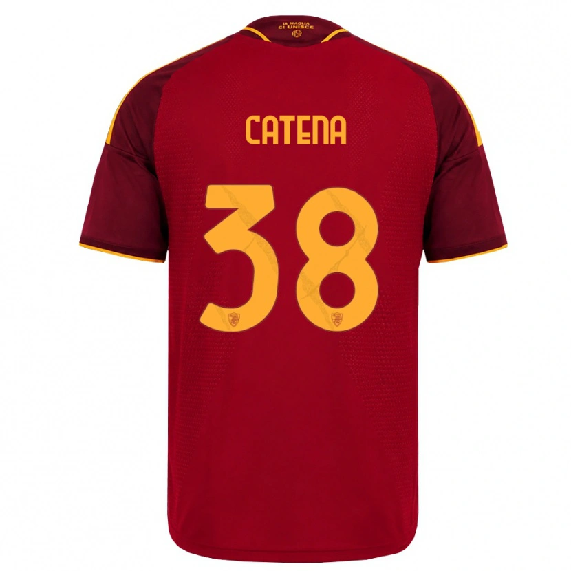 Danxen Barn Giada Catena #38 Röd Gyllene Gul Hemmatröja Matchtröjor 2026/27 Tröjor T-Tröja