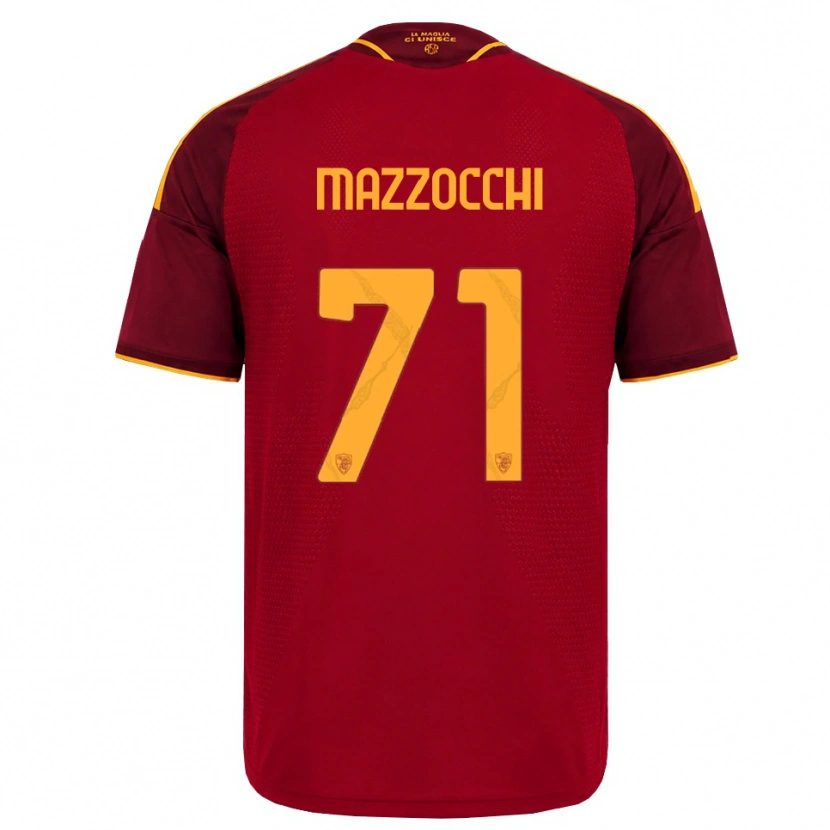 Danxen Barn Giulia Mazzocchi #71 Röd Gyllene Gul Hemmatröja Matchtröjor 2026/27 Tröjor T-Tröja