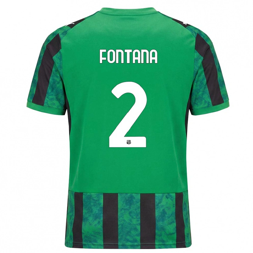 Danxen Barn Fabrizio Fontana #2 Grön Svart Vit Hemmatröja Matchtröjor 2026/27 Tröjor T-Tröja