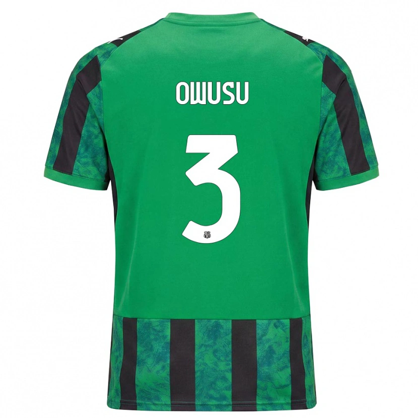 Danxen Barn Gideon Owusu #3 Grön Svart Vit Hemmatröja Matchtröjor 2026/27 Tröjor T-Tröja