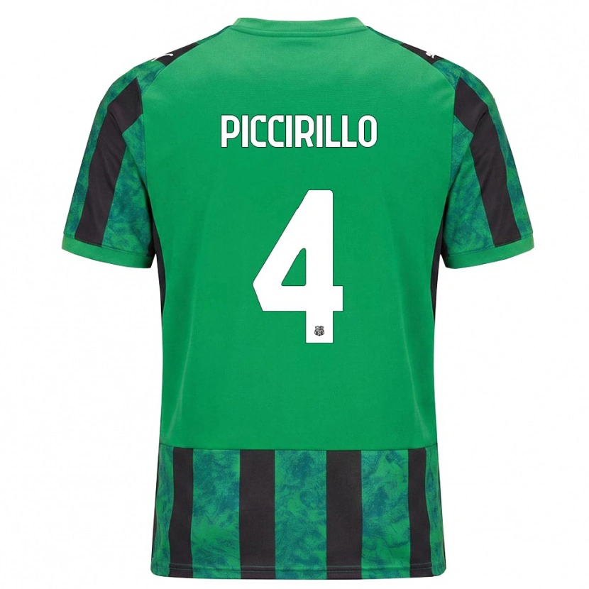 Danxen Barn Michele Piccirillo #4 Grön Svart Vit Hemmatröja Matchtröjor 2026/27 Tröjor T-Tröja