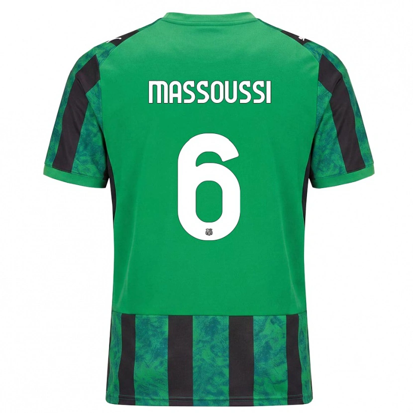 Danxen Barn Zaid Massoussi #6 Grön Svart Vit Hemmatröja Matchtröjor 2026/27 Tröjor T-Tröja