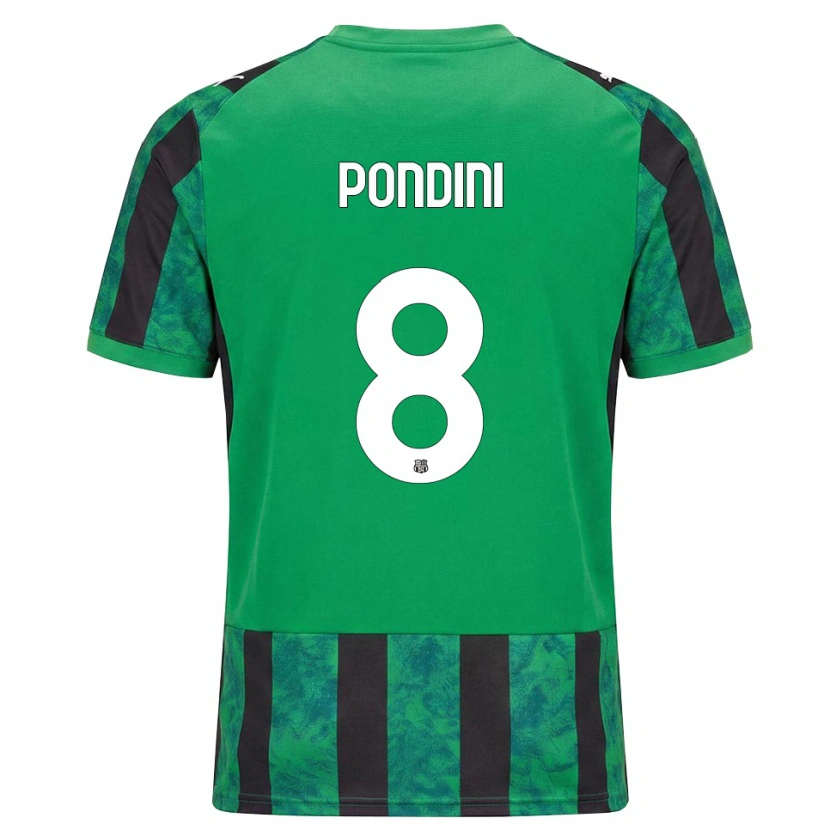 Danxen Barn Giada Pondini #8 Grön Svart Vit Hemmatröja Matchtröjor 2026/27 Tröjor T-Tröja