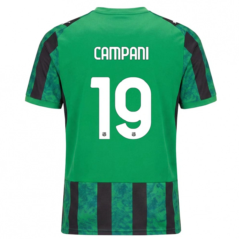 Danxen Barn Andrea Campani #19 Grön Svart Vit Hemmatröja Matchtröjor 2026/27 Tröjor T-Tröja