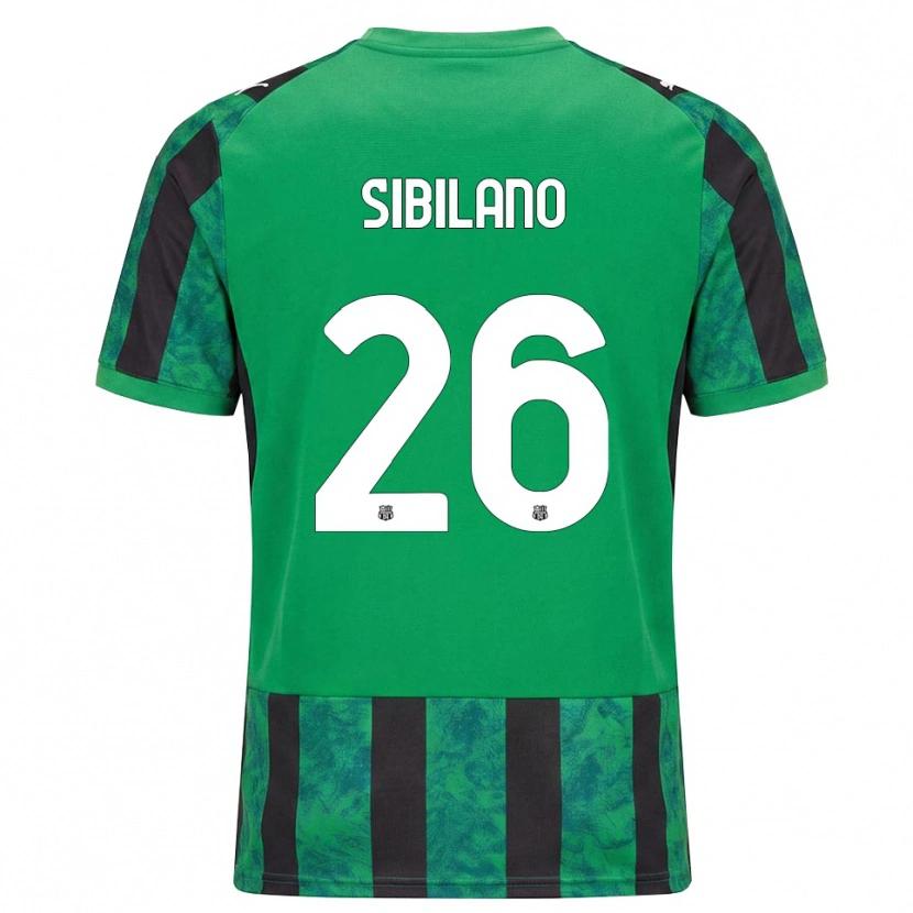Danxen Barn Alessio Sibilano #26 Grön Svart Vit Hemmatröja Matchtröjor 2026/27 Tröjor T-Tröja