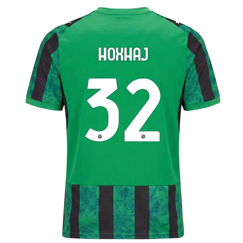 Danxen Barn Kristina Hoxhaj #32 Grön Svart Vit Hemmatröja Matchtröjor 2026/27 Tröjor T-Tröja