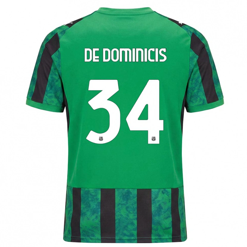 Danxen Barn Diego De Dominicis #34 Grön Svart Vit Hemmatröja Matchtröjor 2026/27 Tröjor T-Tröja
