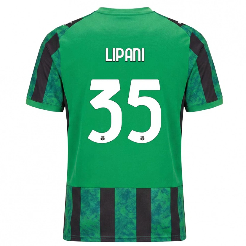 Danxen Barn Luca Lipani #35 Grön Svart Vit Hemmatröja Matchtröjor 2026/27 Tröjor T-Tröja