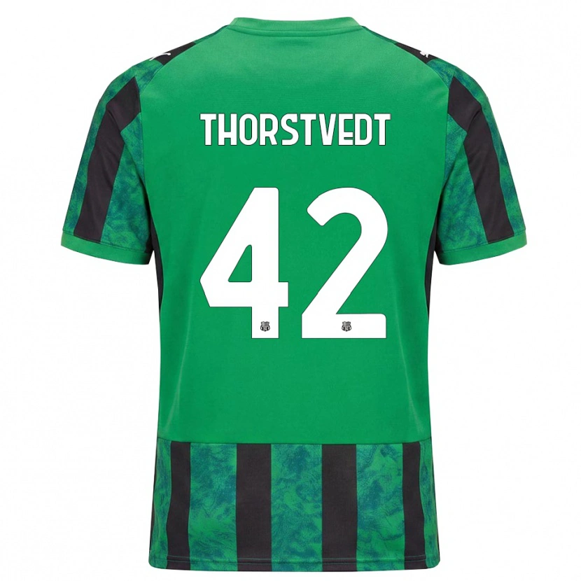 Danxen Barn Kristian Thorstvedt #42 Grön Svart Vit Hemmatröja Matchtröjor 2026/27 Tröjor T-Tröja