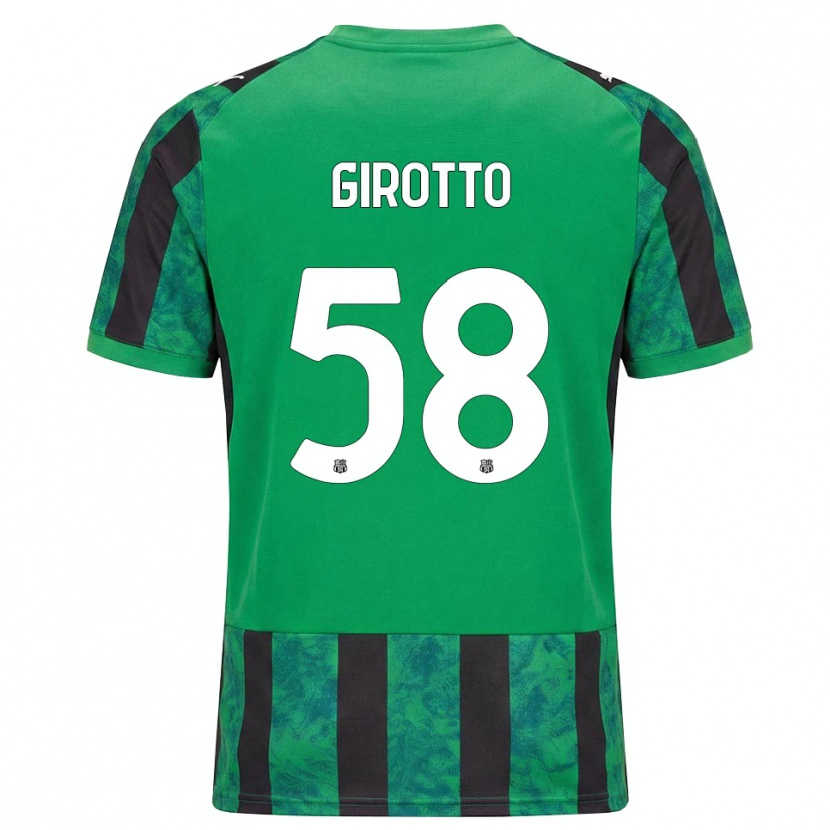 Danxen Barn Emma Girotto #58 Grön Svart Vit Hemmatröja Matchtröjor 2026/27 Tröjor T-Tröja