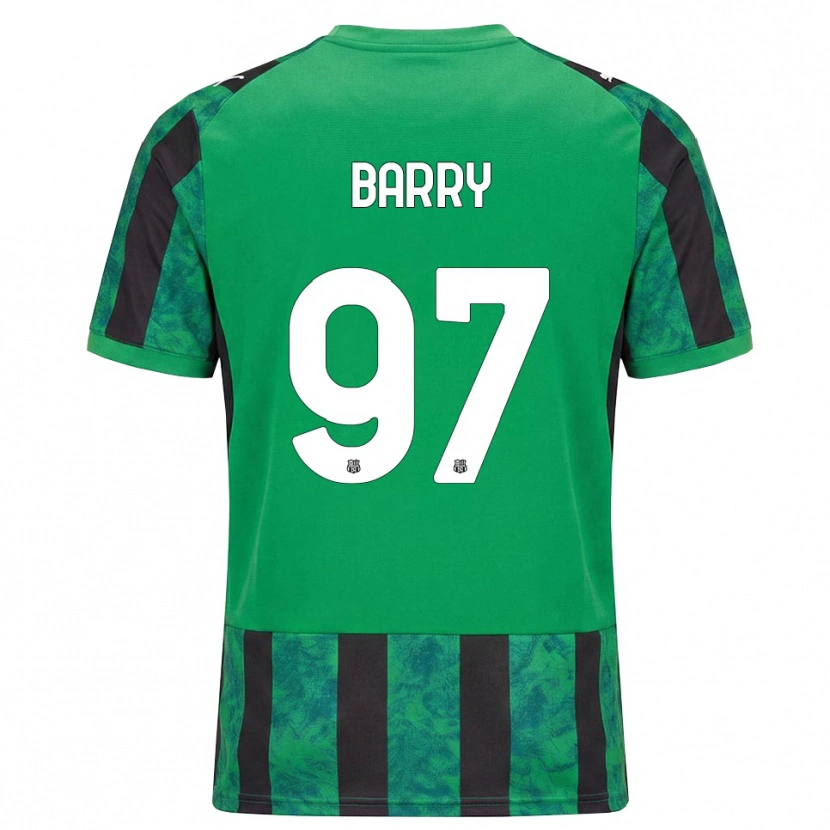 Danxen Barn Omar Barry #97 Grön Svart Vit Hemmatröja Matchtröjor 2026/27 Tröjor T-Tröja