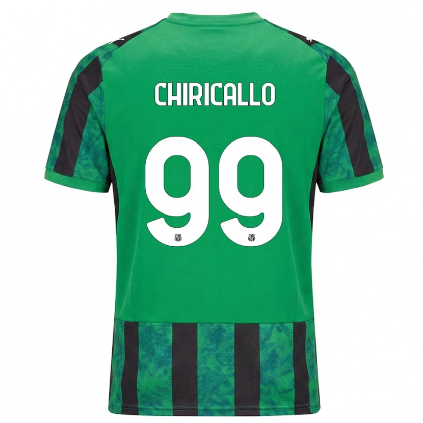 Danxen Barn Giovanni Chiricallo #99 Grön Svart Vit Hemmatröja Matchtröjor 2026/27 Tröjor T-Tröja