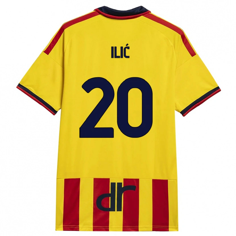Danxen Barn Ivan Ilić #20 Gul Röd Hemmatröja Matchtröjor 2026/27 Tröjor T-Tröja