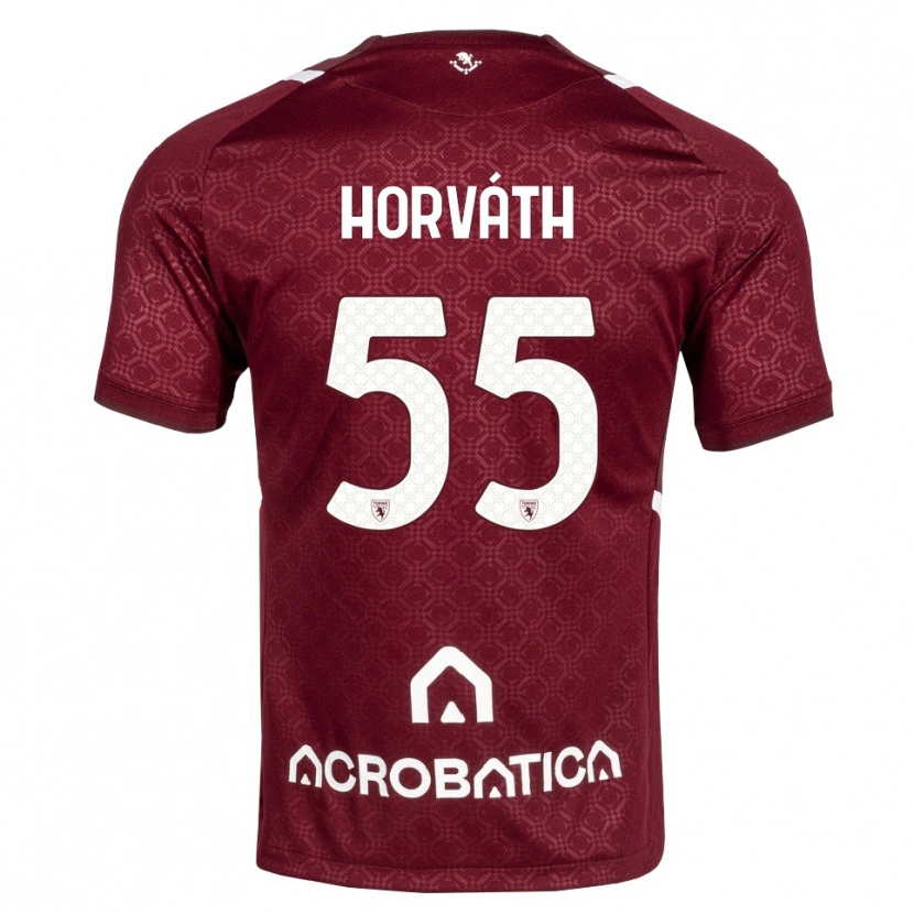 Danxen Barn Krisztofer Horváth #55 Burgundy Vit Hemmatröja Matchtröjor 2026/27 Tröjor T-Tröja
