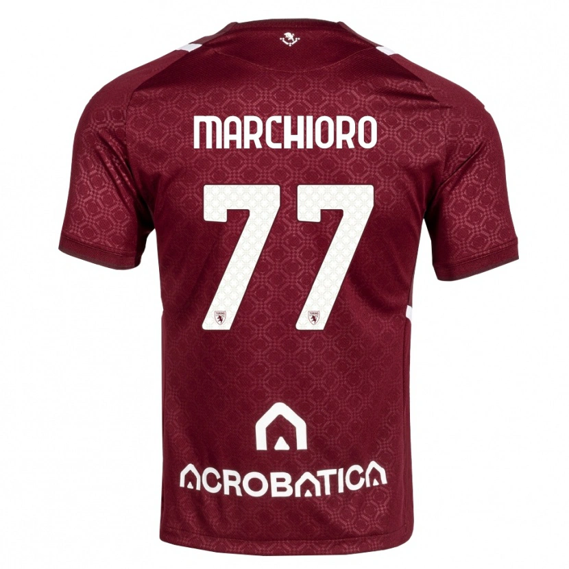 Danxen Barn Raffaele Marchioro #77 Burgundy Vit Hemmatröja Matchtröjor 2026/27 Tröjor T-Tröja