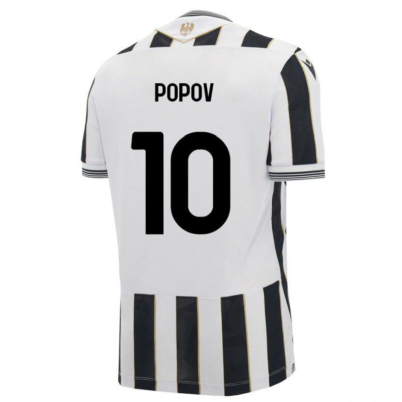 Danxen Barn Nikolay Popov #10 Svart Vit Rosa Hemmatröja Matchtröjor 2026/27 Tröjor T-Tröja