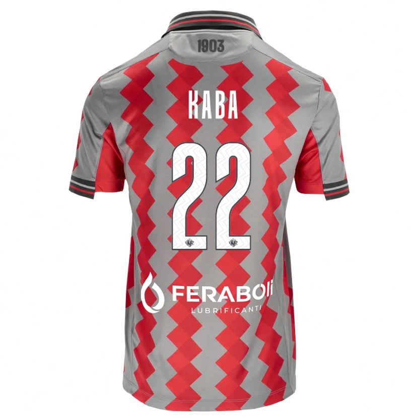 Danxen Barn Karamoko Kaba #22 Grå Röd Vit Hemmatröja Matchtröjor 2026/27 Tröjor T-Tröja