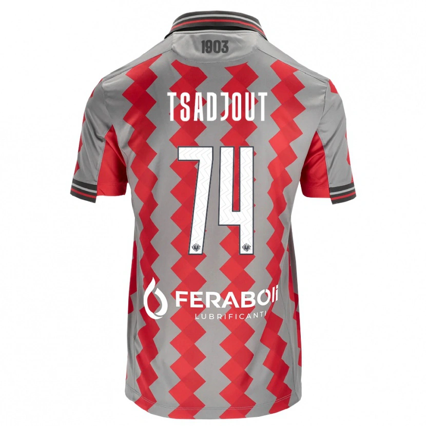 Danxen Barn Frank Tsadjout #74 Grå Röd Vit Hemmatröja Matchtröjor 2026/27 Tröjor T-Tröja