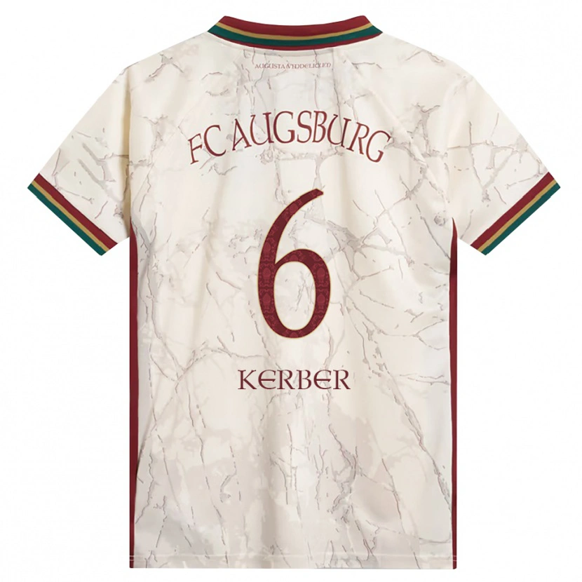 Danxen Barn Luca Kerber #6 Grön Ris Vit Burgundy Hemmatröja Matchtröjor 2026/27 Tröjor T-Tröja