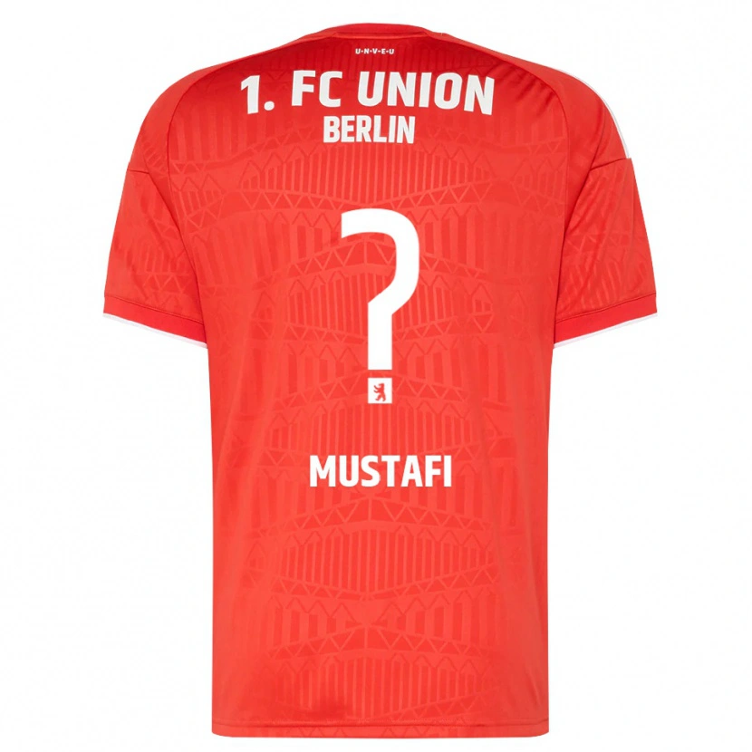 Danxen Barn Adel Mustafi #0 Röd Vit Hemmatröja Matchtröjor 2026/27 Tröjor T-Tröja