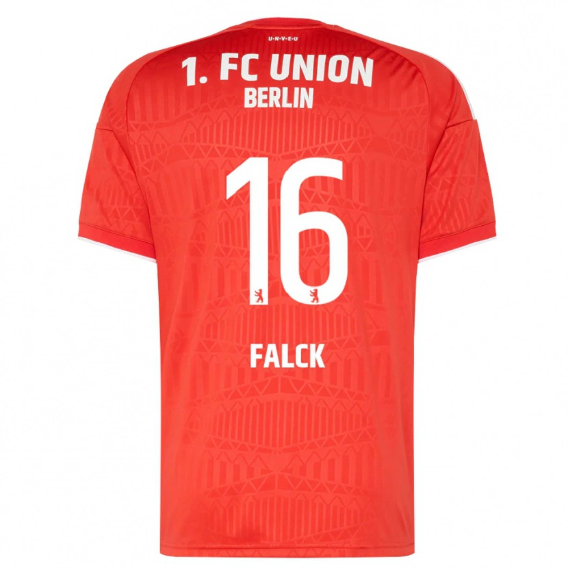 Danxen Barn Johan Falck #16 Röd Vit Hemmatröja Matchtröjor 2026/27 Tröjor T-Tröja