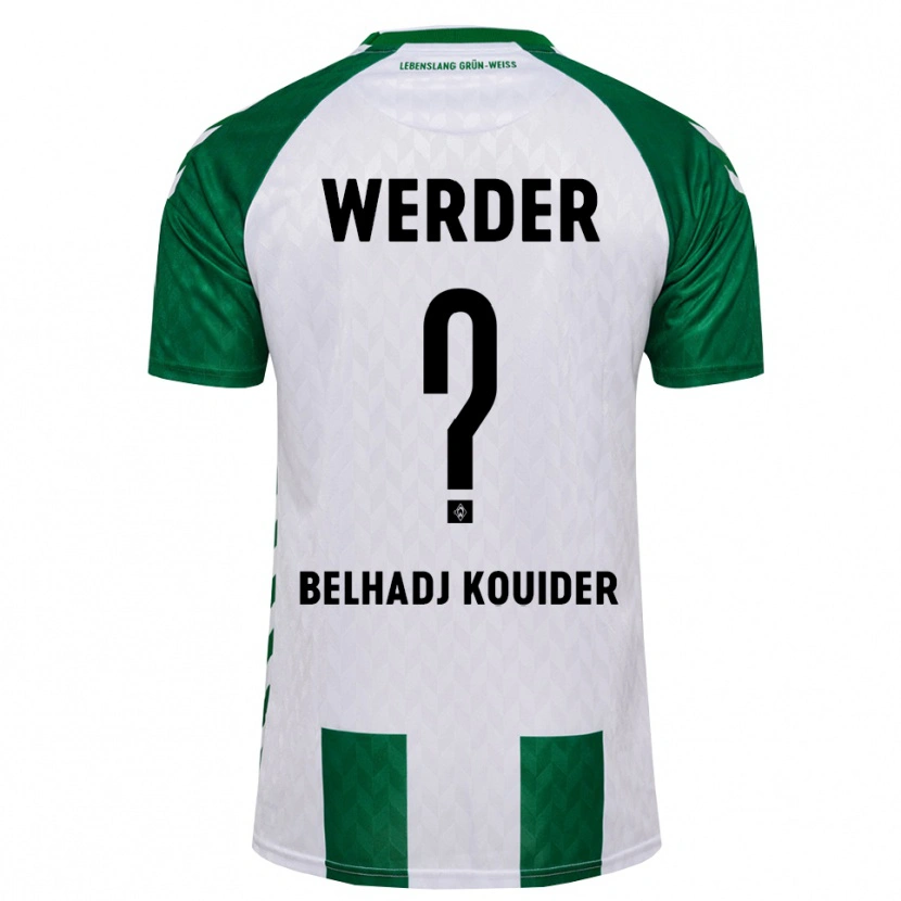 Danxen Barn Mahfoud Belhadj Kouider #0 Grön Vit Hemmatröja Matchtröjor 2026/27 Tröjor T-Tröja