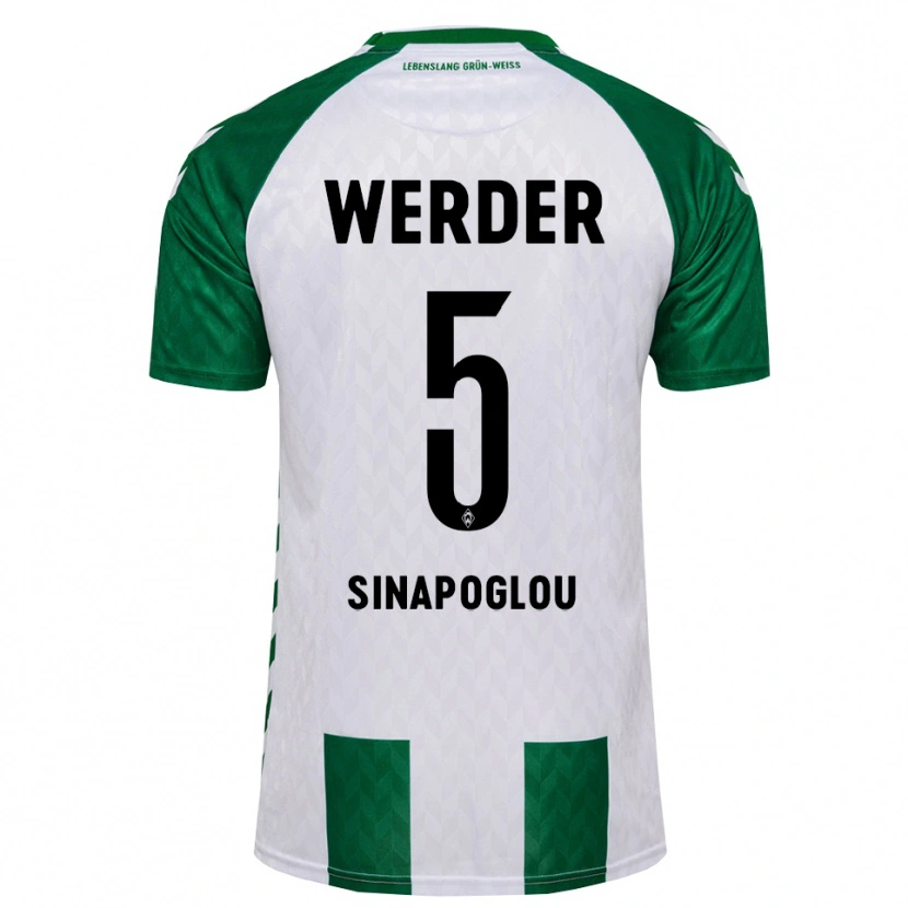 Danxen Barn Oguzcan Sinapoglou #5 Grön Vit Hemmatröja Matchtröjor 2026/27 Tröjor T-Tröja