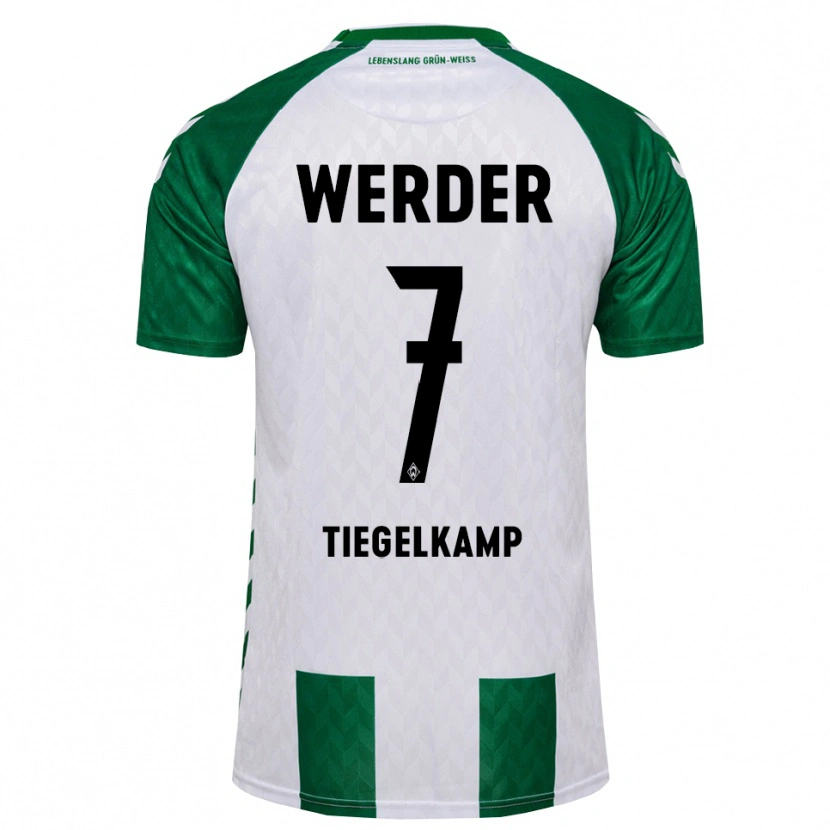 Danxen Barn Maximilian Tiegelkamp #7 Grön Vit Hemmatröja Matchtröjor 2026/27 Tröjor T-Tröja