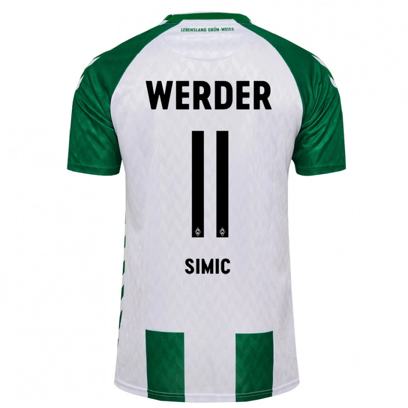 Danxen Barn Karlo Simic #11 Grön Vit Hemmatröja Matchtröjor 2026/27 Tröjor T-Tröja