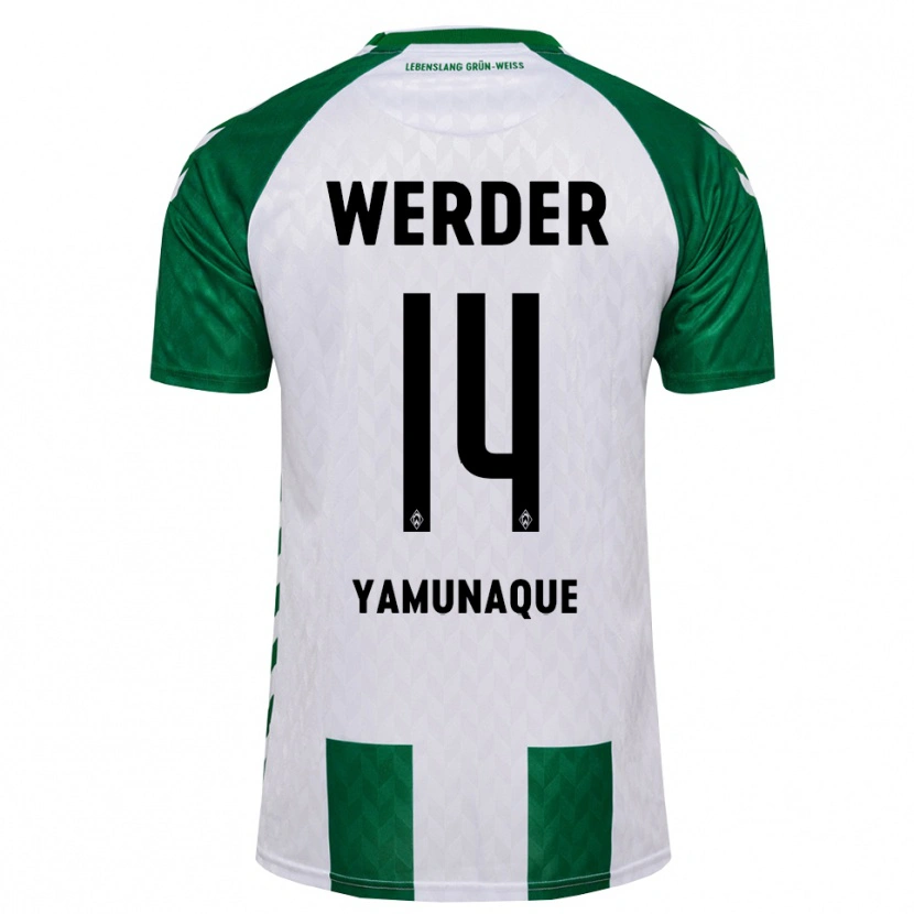 Danxen Barn Rafael Pascual Ramirez Yamunaque #14 Grön Vit Hemmatröja Matchtröjor 2026/27 Tröjor T-Tröja