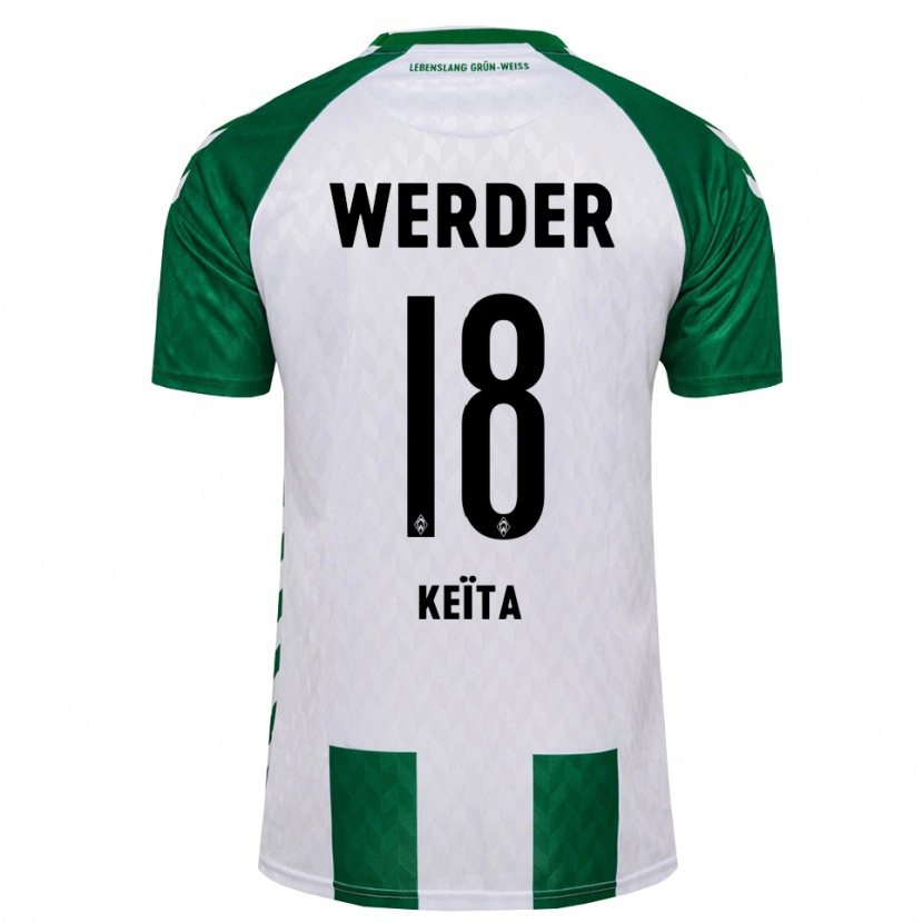 Danxen Barn Naby Keïta #18 Grön Vit Hemmatröja Matchtröjor 2026/27 Tröjor T-Tröja