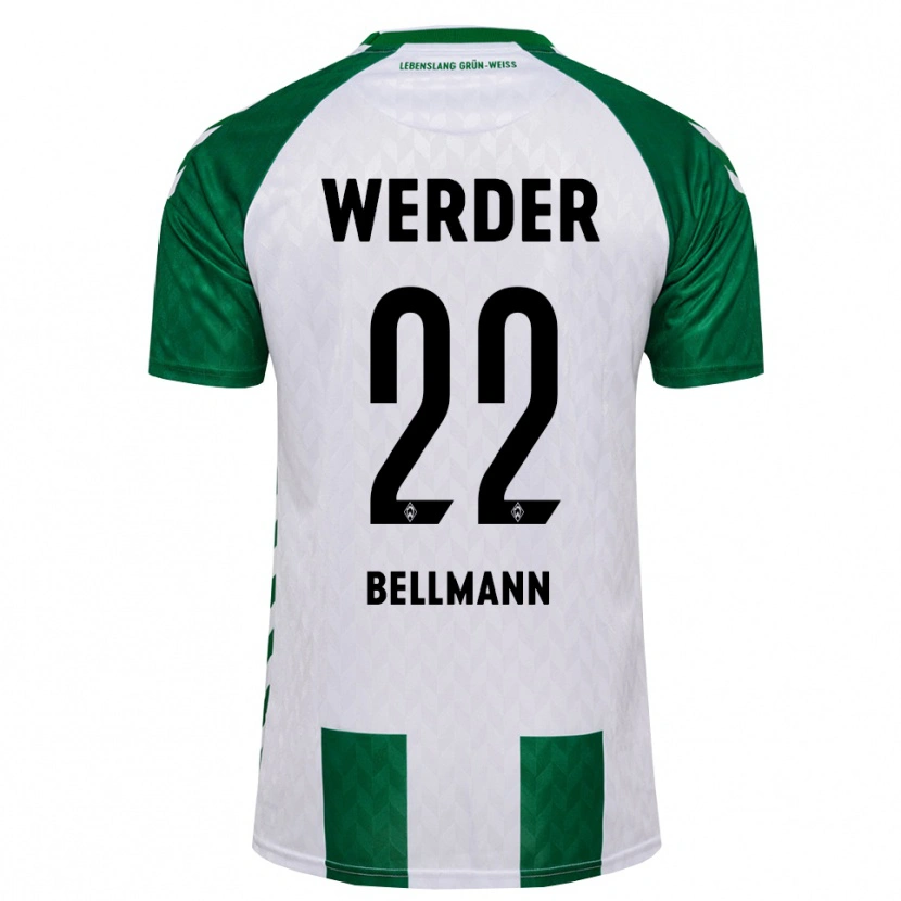 Danxen Barn Paul Bellmann #22 Grön Vit Hemmatröja Matchtröjor 2026/27 Tröjor T-Tröja