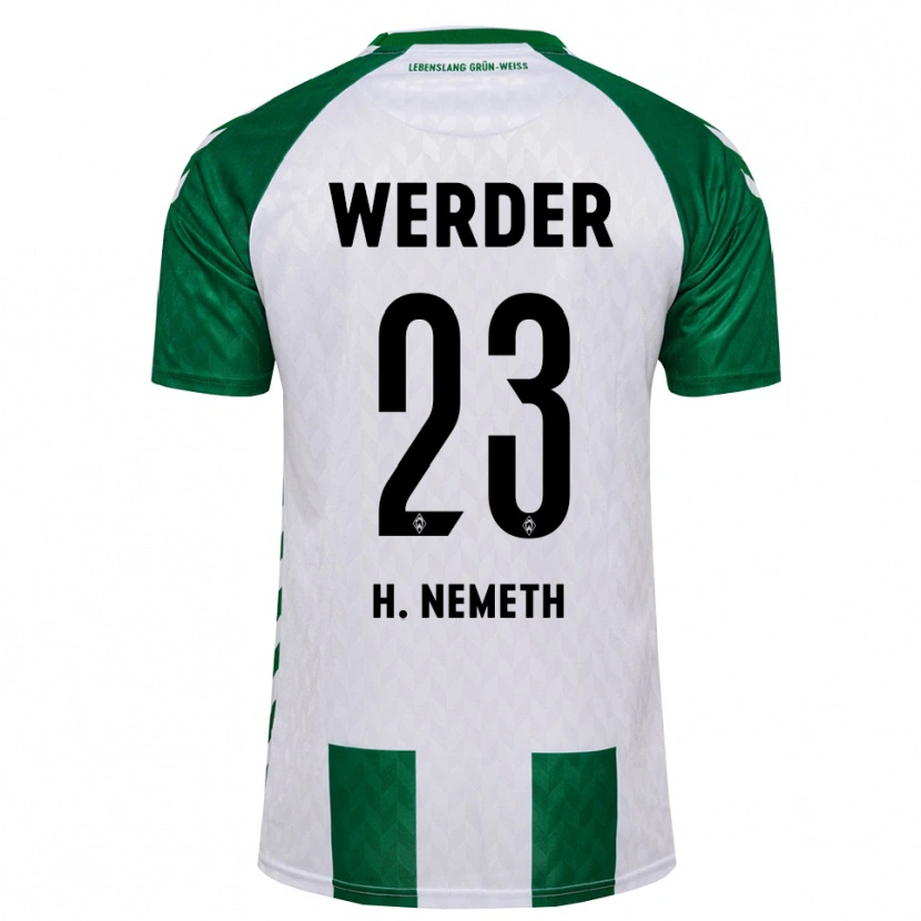 Danxen Barn Hanna Németh #23 Grön Vit Hemmatröja Matchtröjor 2026/27 Tröjor T-Tröja