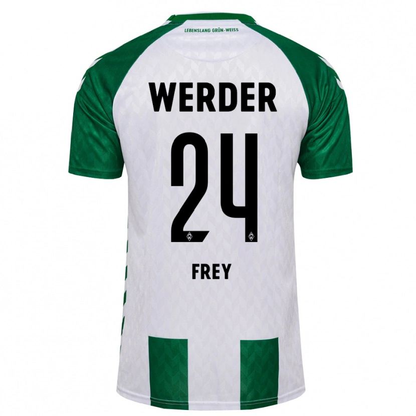 Danxen Barn Elias Frey #24 Grön Vit Hemmatröja Matchtröjor 2026/27 Tröjor T-Tröja