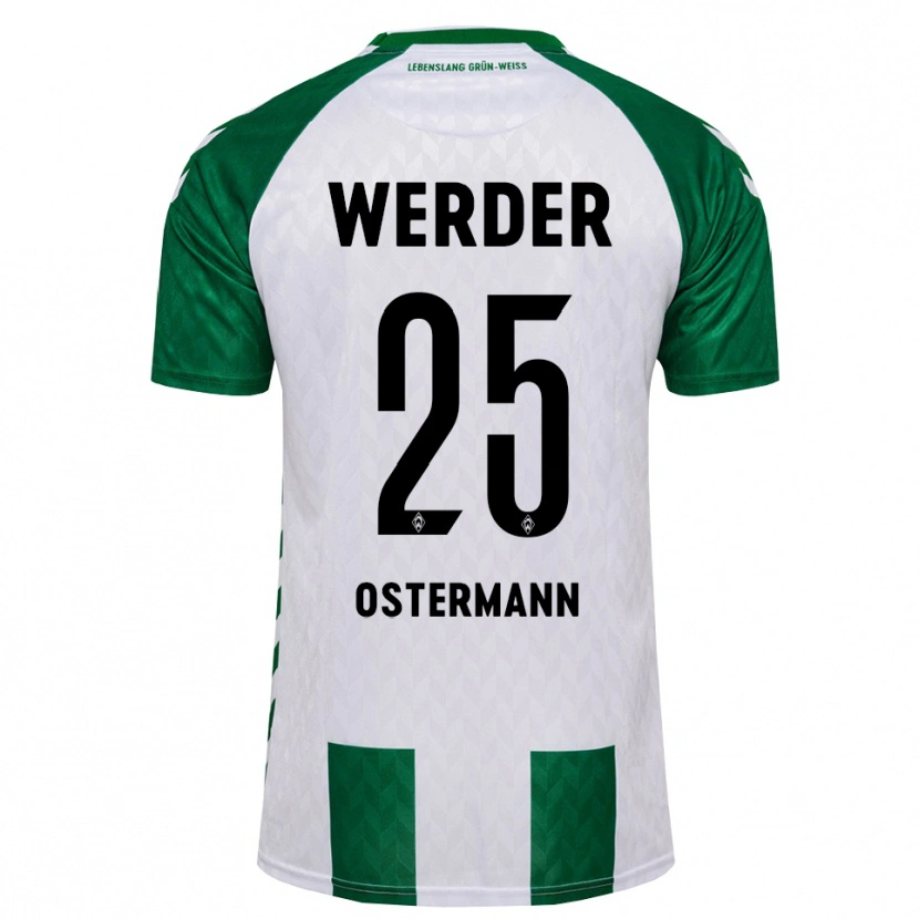 Danxen Barn Ben Ostermann #25 Grön Vit Hemmatröja Matchtröjor 2026/27 Tröjor T-Tröja