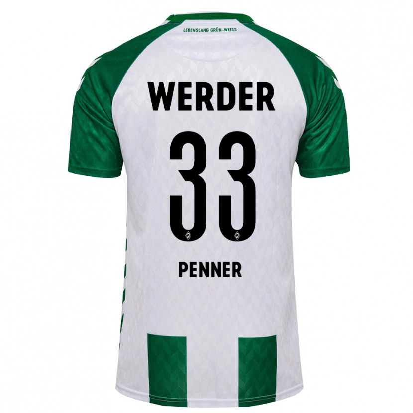 Danxen Barn Maria Penner #33 Grön Vit Hemmatröja Matchtröjor 2026/27 Tröjor T-Tröja