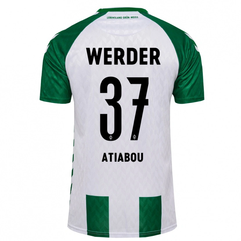 Danxen Barn Benjamin Atiabou #37 Grön Vit Hemmatröja Matchtröjor 2026/27 Tröjor T-Tröja