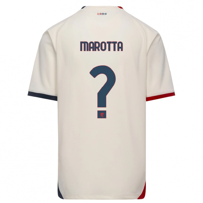 Danxen Barn Francesco Marotta #0 Off-White Röd Bortatröja Matchtröjor 2026/27 Tröjor T-Tröja