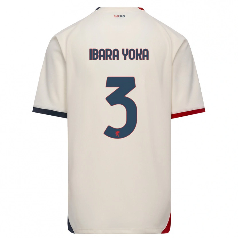 Danxen Barn Rafael Ibara Yoka #3 Off-White Röd Bortatröja Matchtröjor 2026/27 Tröjor T-Tröja