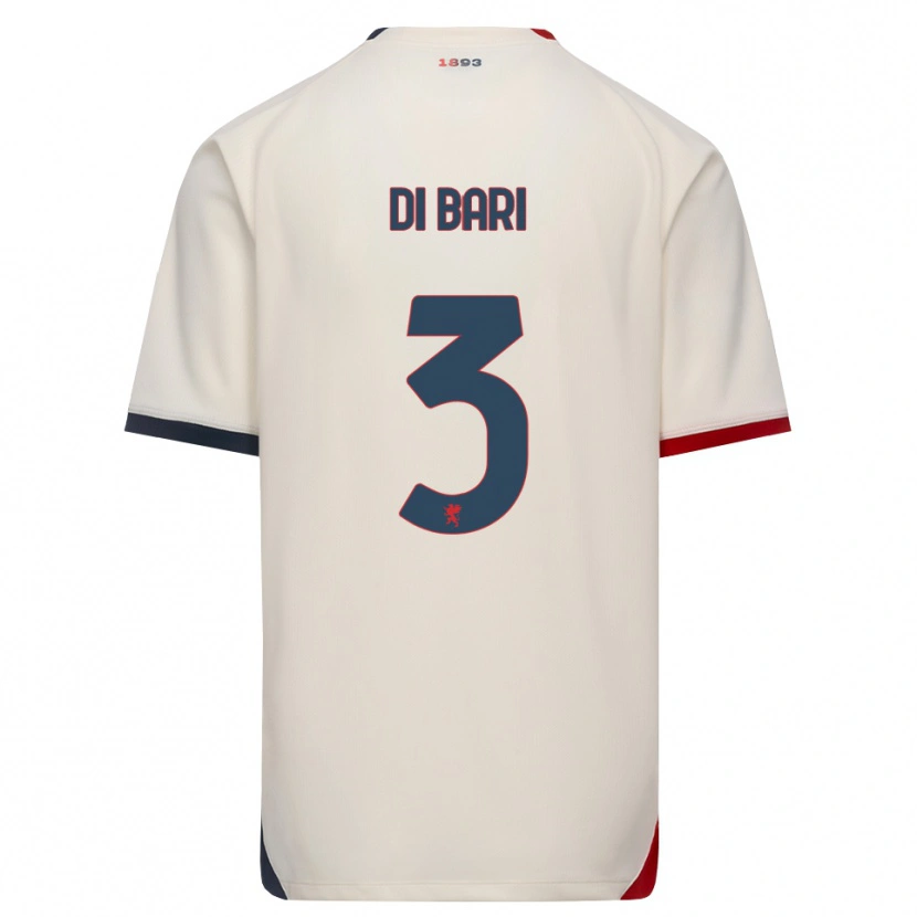 Danxen Barn Martina Di Bari #3 Off-White Röd Bortatröja Matchtröjor 2026/27 Tröjor T-Tröja