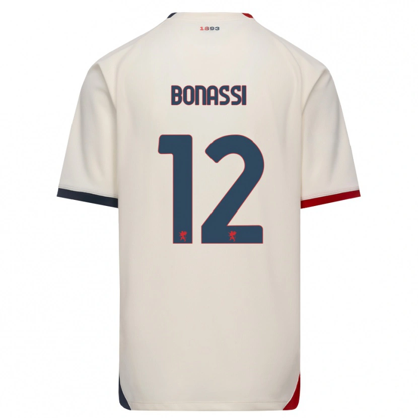 Danxen Barn Lorenzo Bonassi #12 Off-White Röd Bortatröja Matchtröjor 2026/27 Tröjor T-Tröja