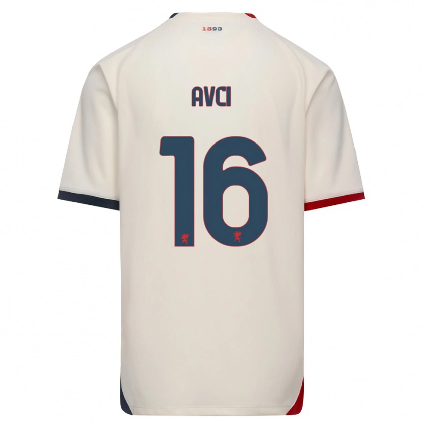 Danxen Barn Bora Avci #16 Off-White Röd Bortatröja Matchtröjor 2026/27 Tröjor T-Tröja