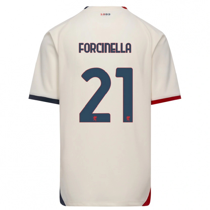 Danxen Barn Camilla Forcinella #21 Off-White Röd Bortatröja Matchtröjor 2026/27 Tröjor T-Tröja
