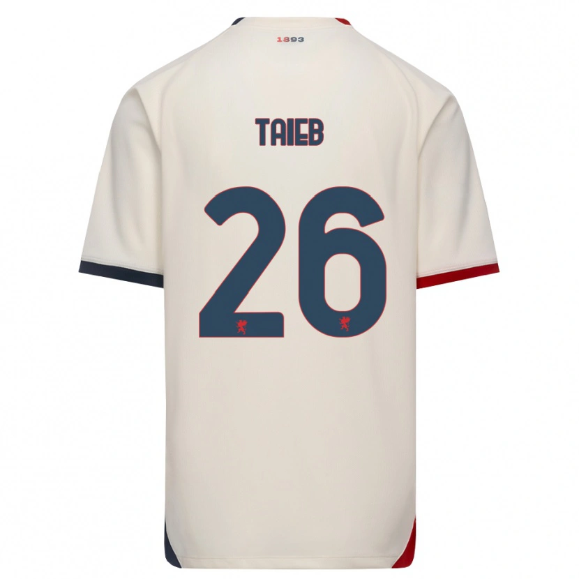 Danxen Barn Chad Taieb #26 Off-White Röd Bortatröja Matchtröjor 2026/27 Tröjor T-Tröja