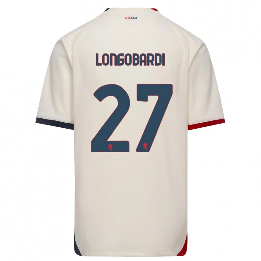 Danxen Barn Giovanni Longobardi #27 Off-White Röd Bortatröja Matchtröjor 2026/27 Tröjor T-Tröja