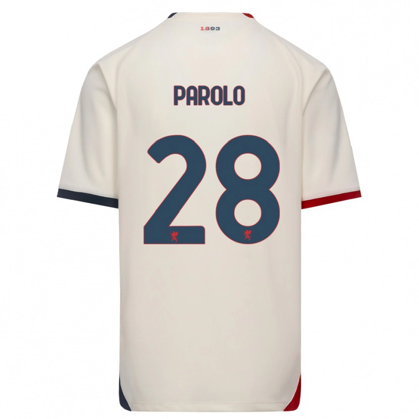 Danxen Barn Lucrezia Parolo #28 Off-White Röd Bortatröja Matchtröjor 2026/27 Tröjor T-Tröja