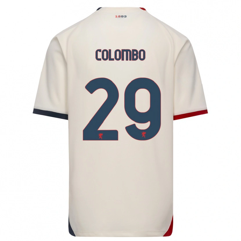 Danxen Barn Lorenzo Colombo #29 Off-White Röd Bortatröja Matchtröjor 2026/27 Tröjor T-Tröja